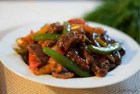 shredded beef in oyster sauce